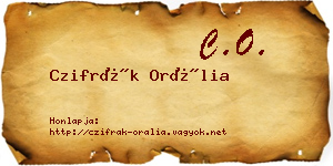 Czifrák Orália névjegykártya